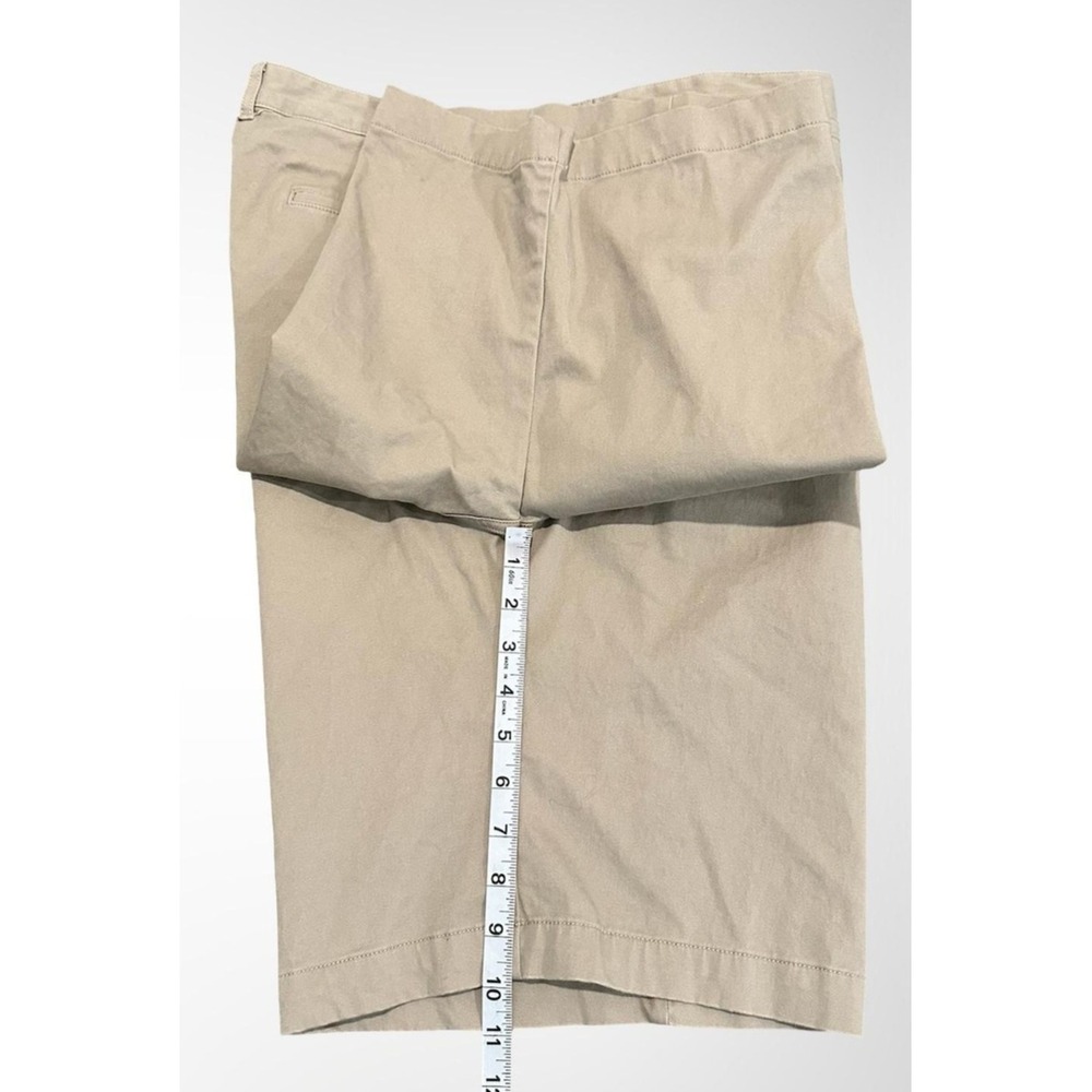 Jachs Shorts Mens 42 Khaki Tan Flat Front Casual Stretch Cotton Chino Classic - Picture 7 of 9